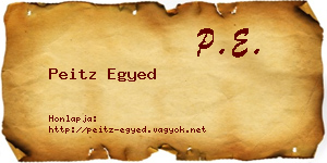 Peitz Egyed névjegykártya